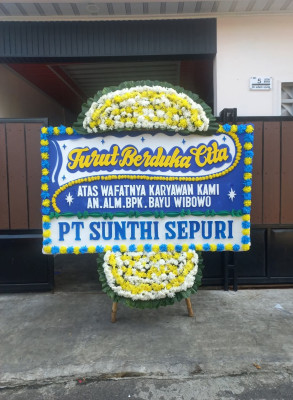 Papan Bunga Duka di Makmur